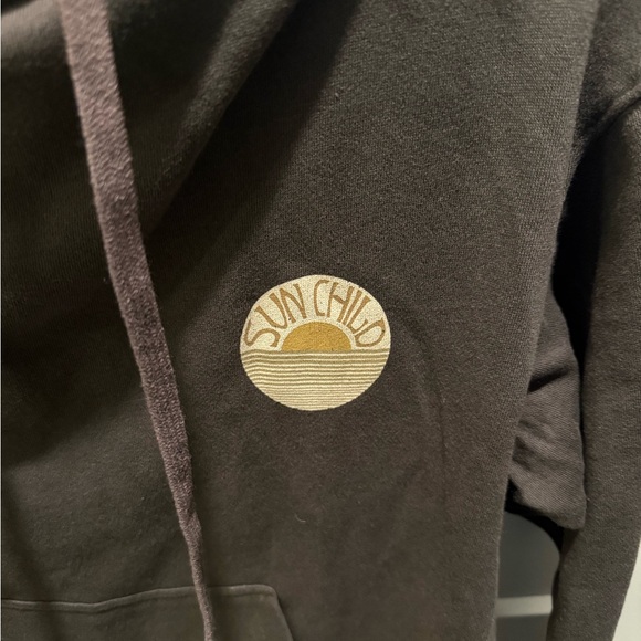 Pura Vida Sun Child NWT Hoodie Vintage Black Pullover Women’s Small Graphic Boho - Picture 2 of 5